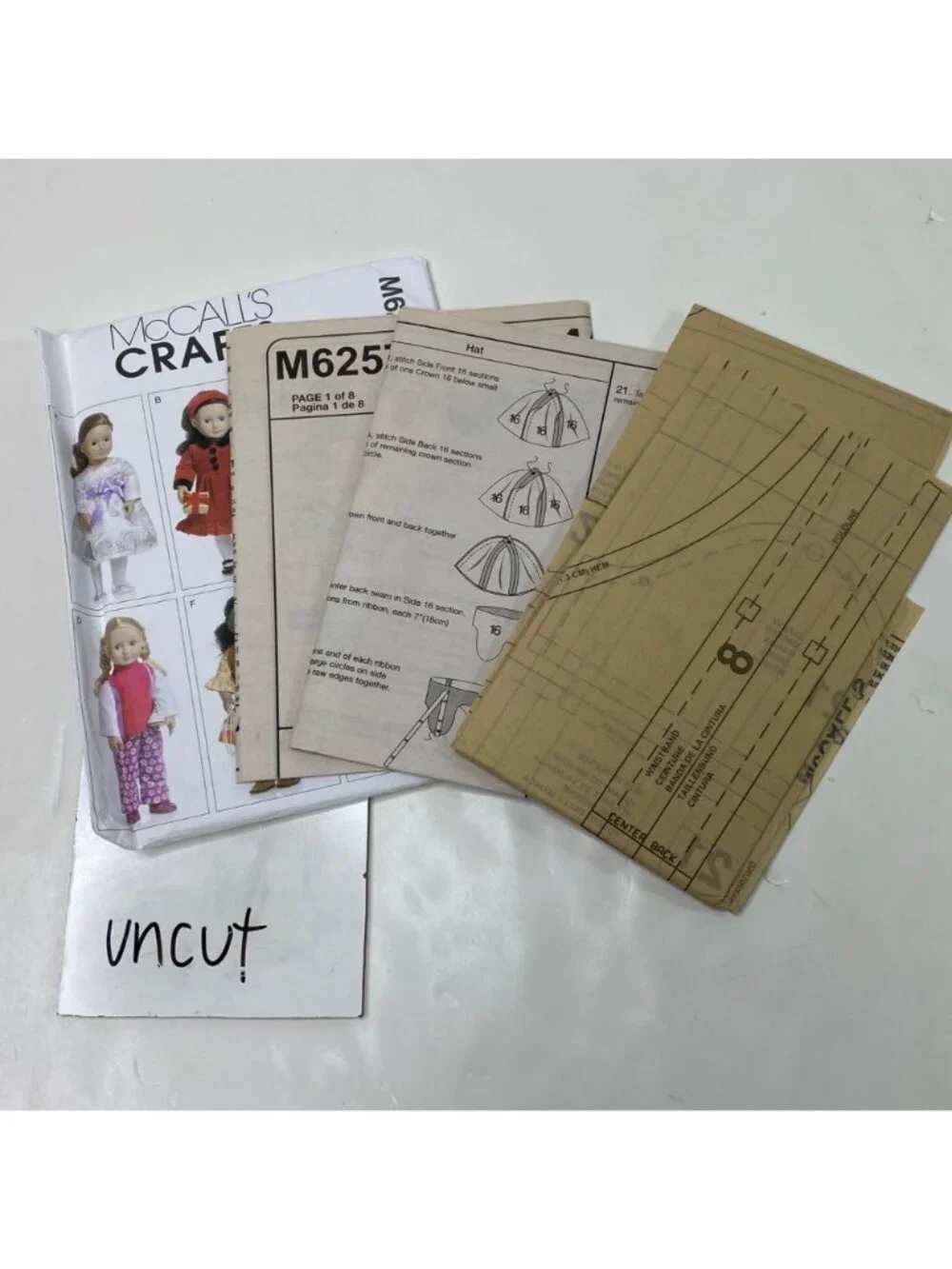 McCalls M6257 18 Inch Doll Sewing Pattern American Girl & More Uncut Crafty